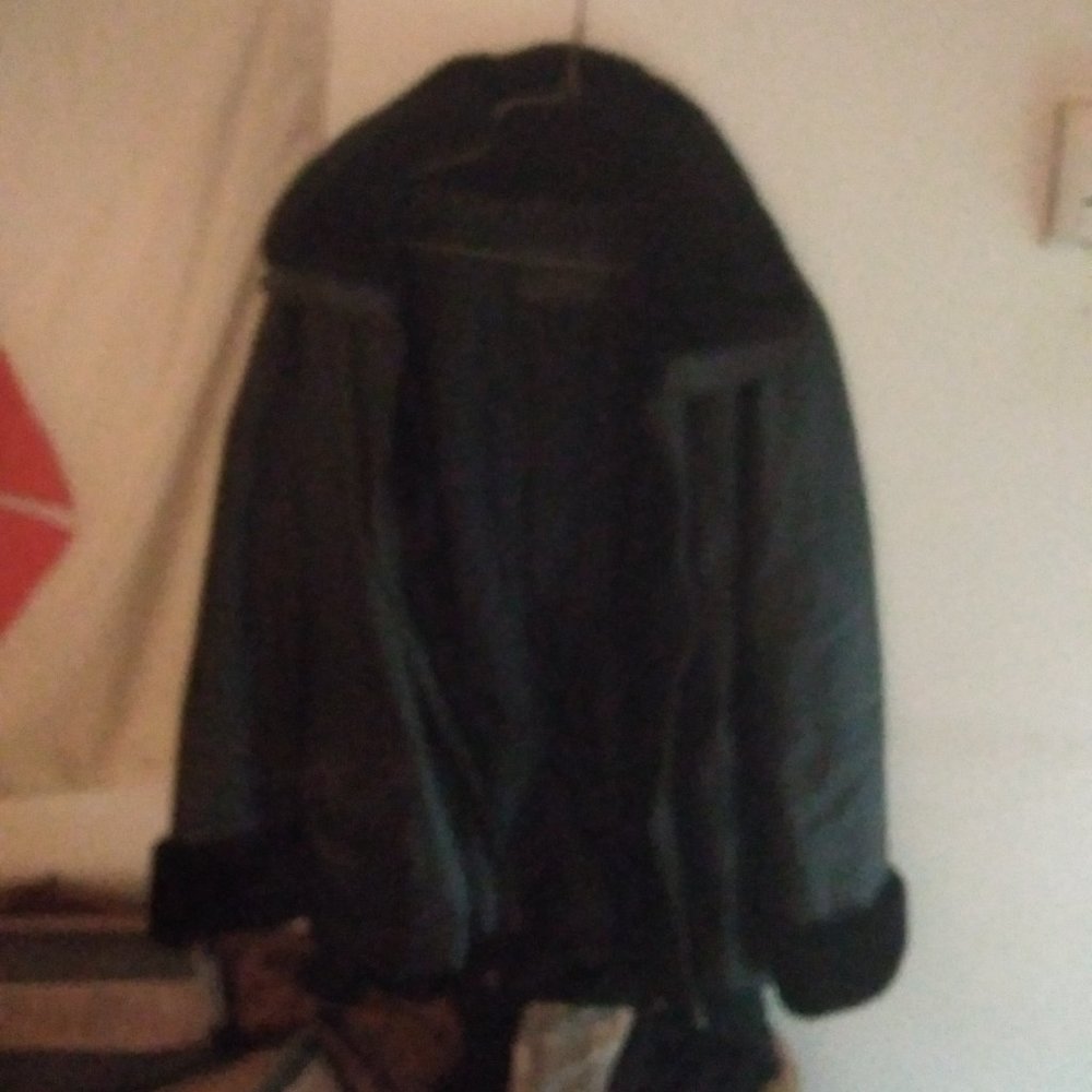Jessica leather coat black